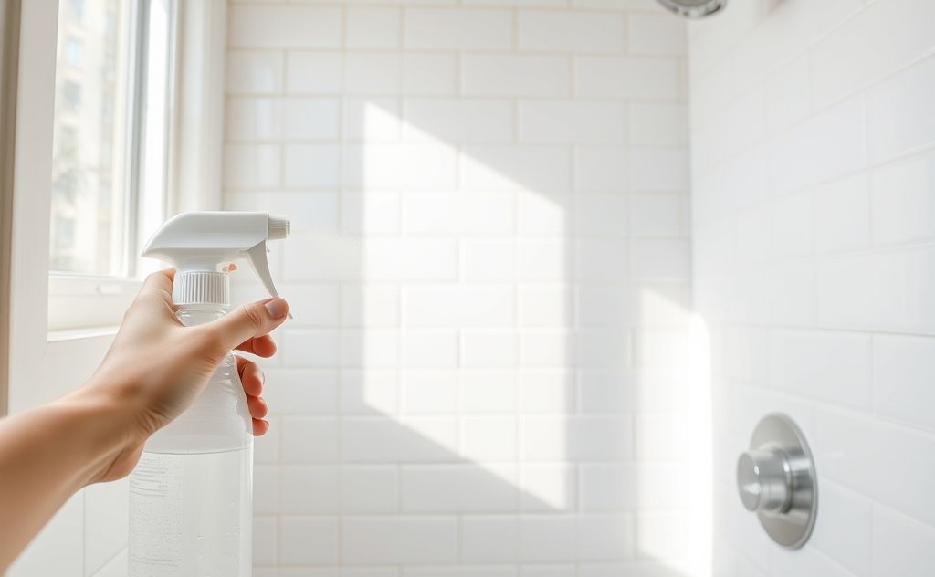 Clean shower grout with hydrogen peroxide method.