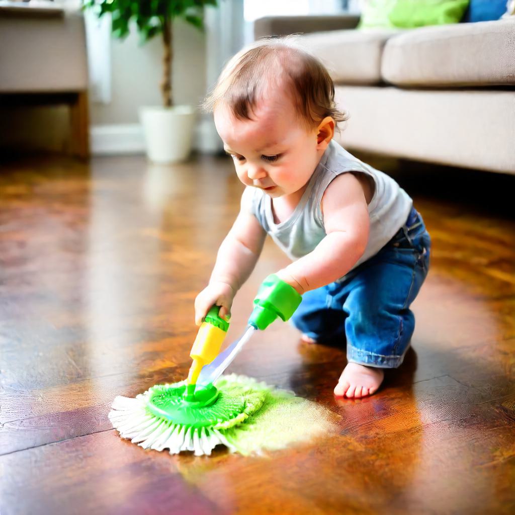 how to safely clean and disinfect floors in homes with babies and pets