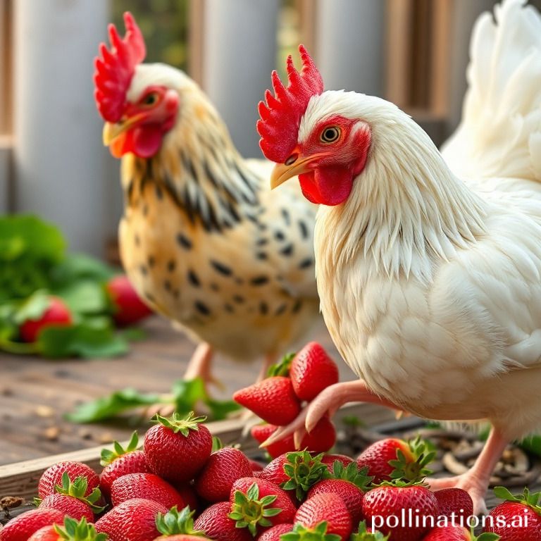 Strawberries for chickens