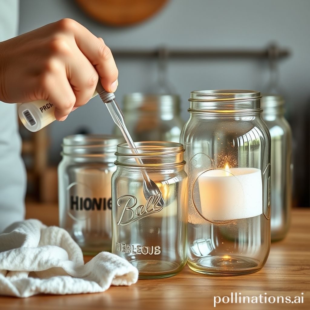 Hot tea in mason jars