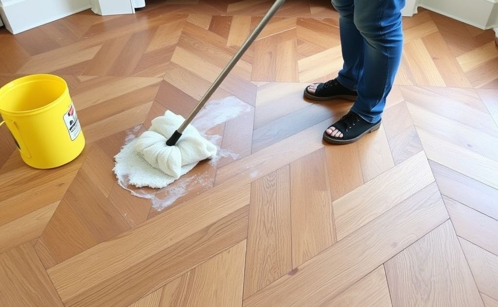 Cleaning herringbone wood floors effectively