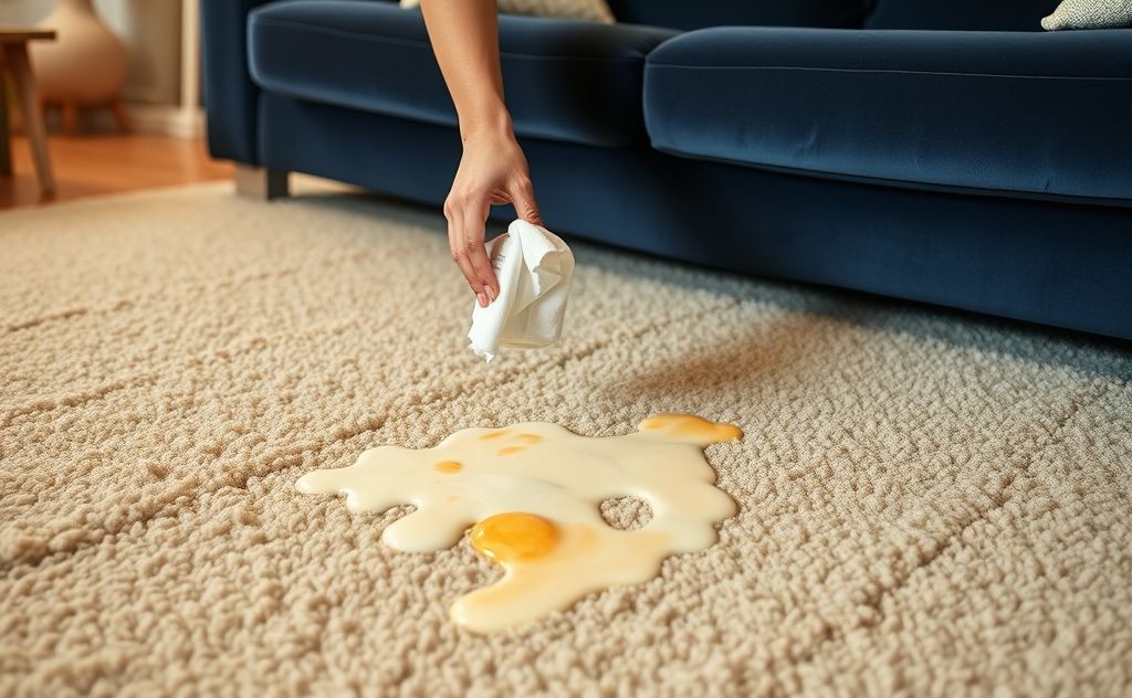 Cleaning milkshake stains from carpet and couch