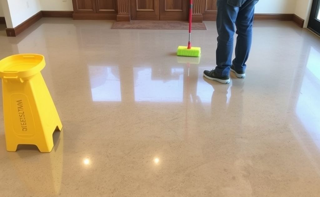Cleaning tips for shiny polished concrete floors