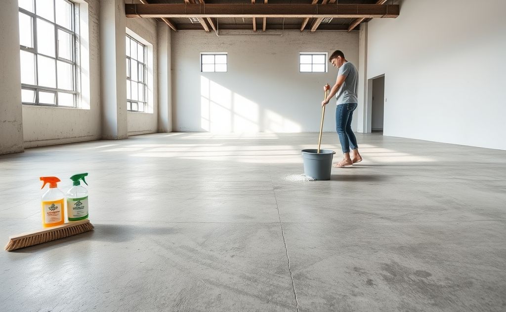 Cleaning tips for unsealed concrete floors