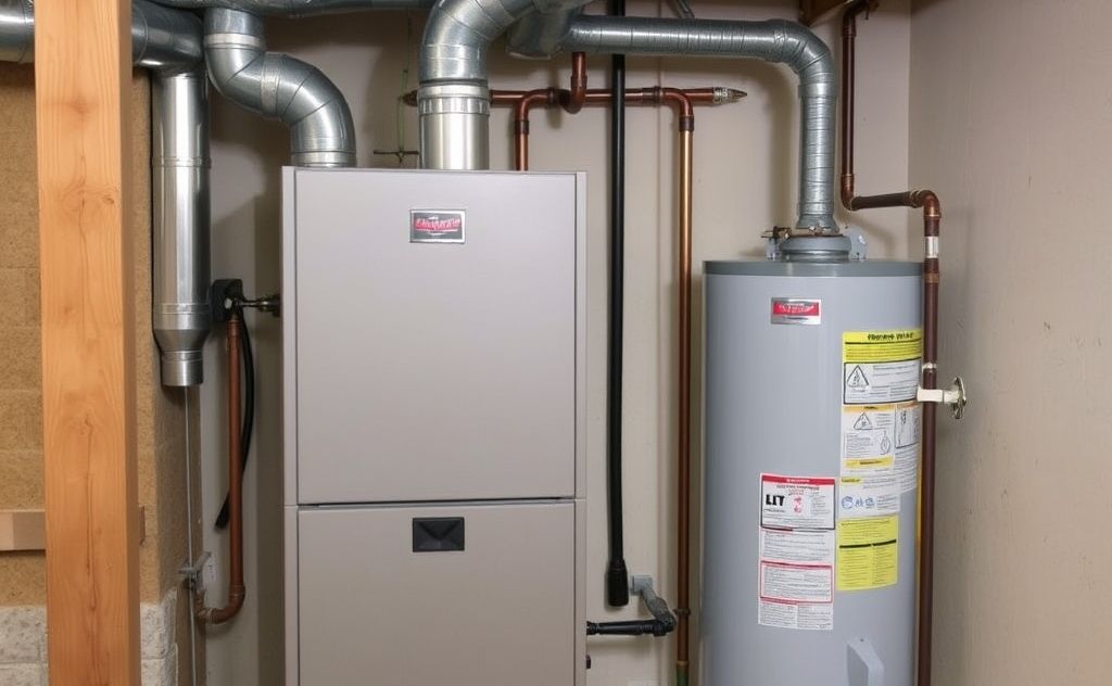 Close furnace and water heater safely together