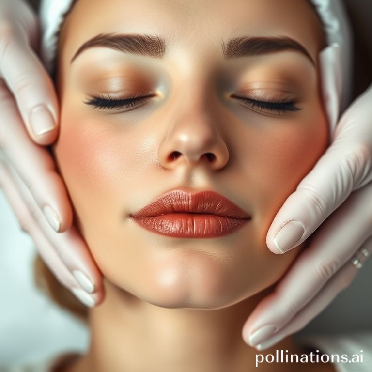 A close-up of a client's sculpted jawline after a Buccal Massage Costa Mesa treatment.