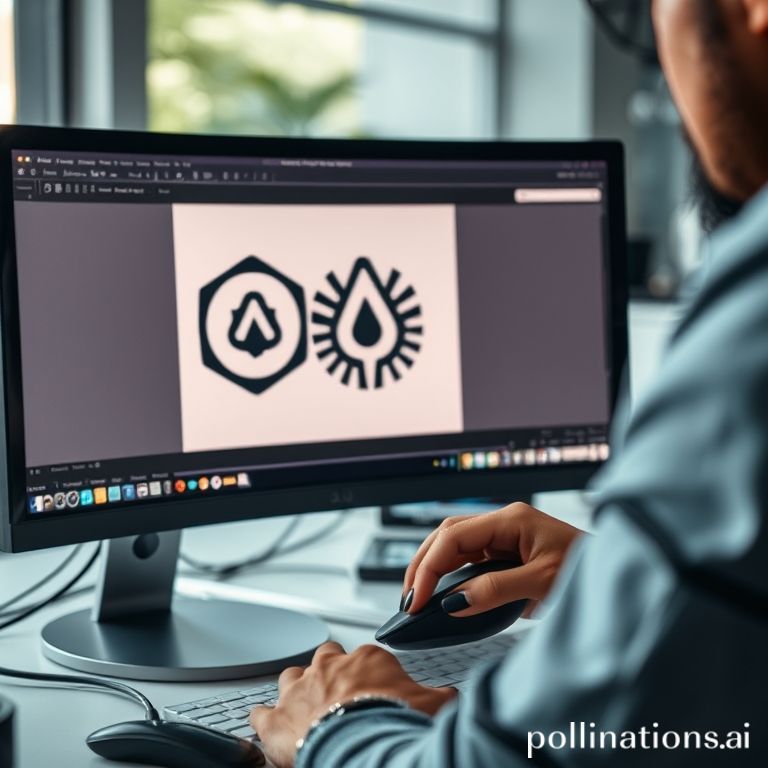 Designer criando um logotipo vetorial detalhado no Adobe Illustrator.