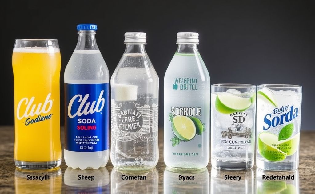 Club Soda compared to sparkling waters sodium content