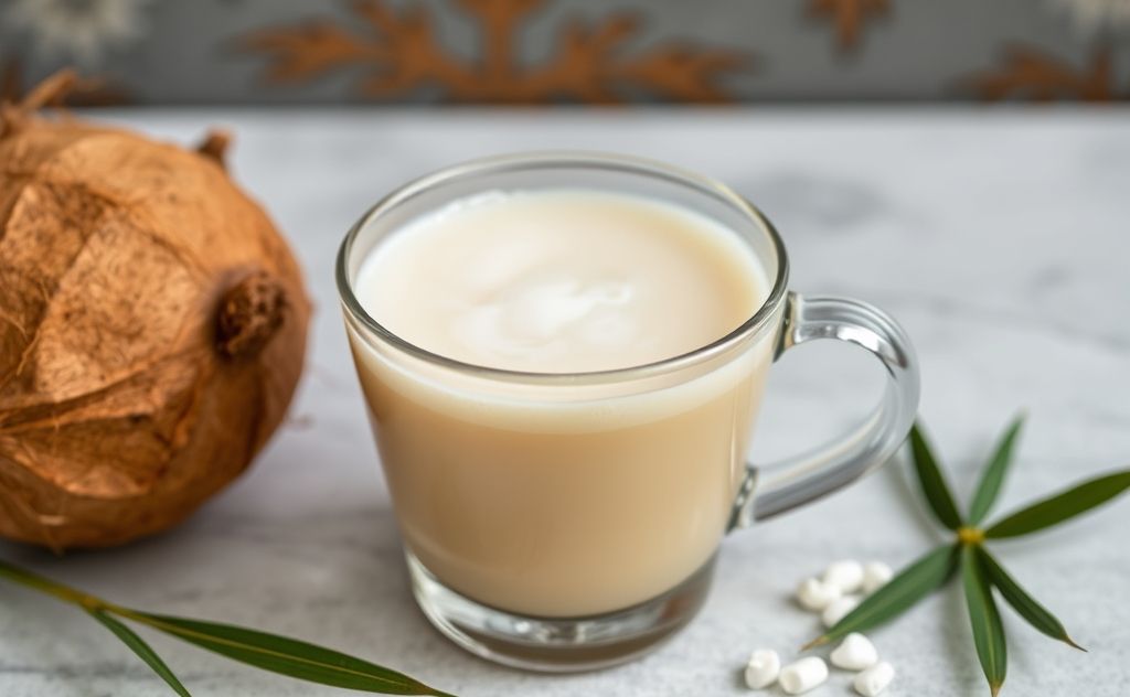 Coconut milk tea with smooth texture and warmth