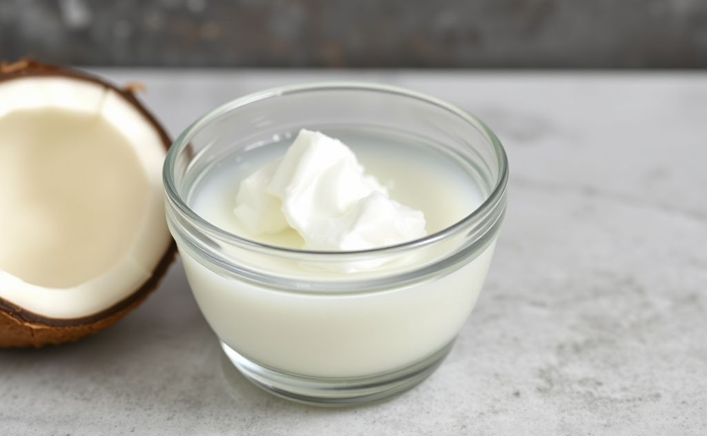 Coconut oil mixed with water for solubility