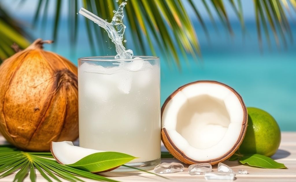 Coconut water boosts hydration and vitality