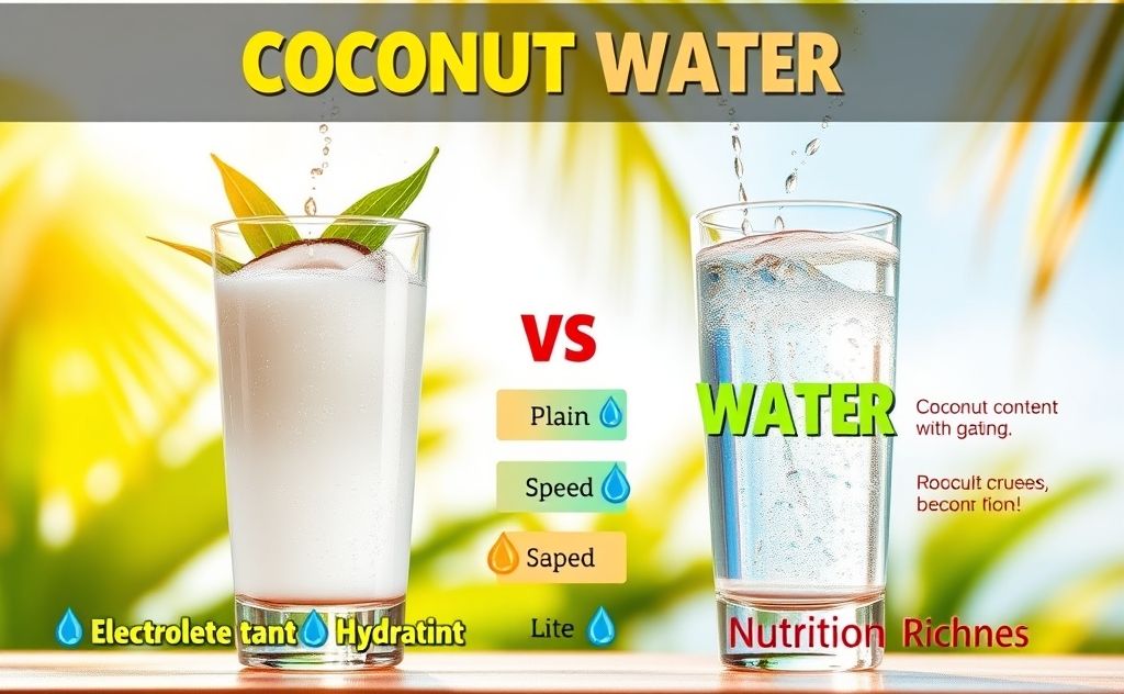 Coconut water vs water hydration comparison