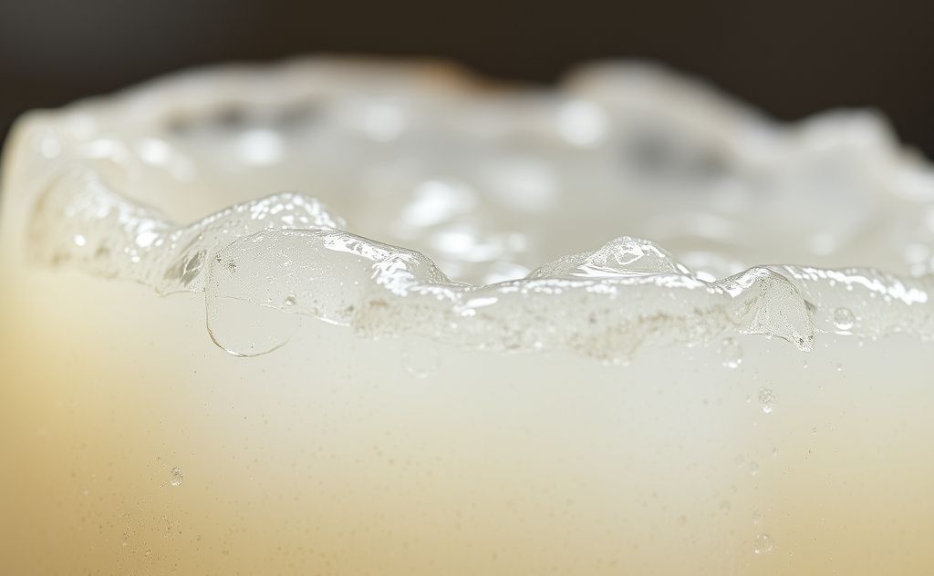 Coconut water with discoloration and bubbles