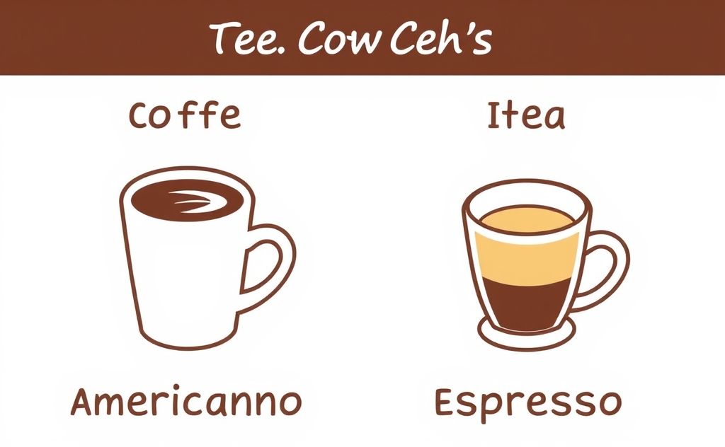 Coffee and tea choices: Americano or espresso?