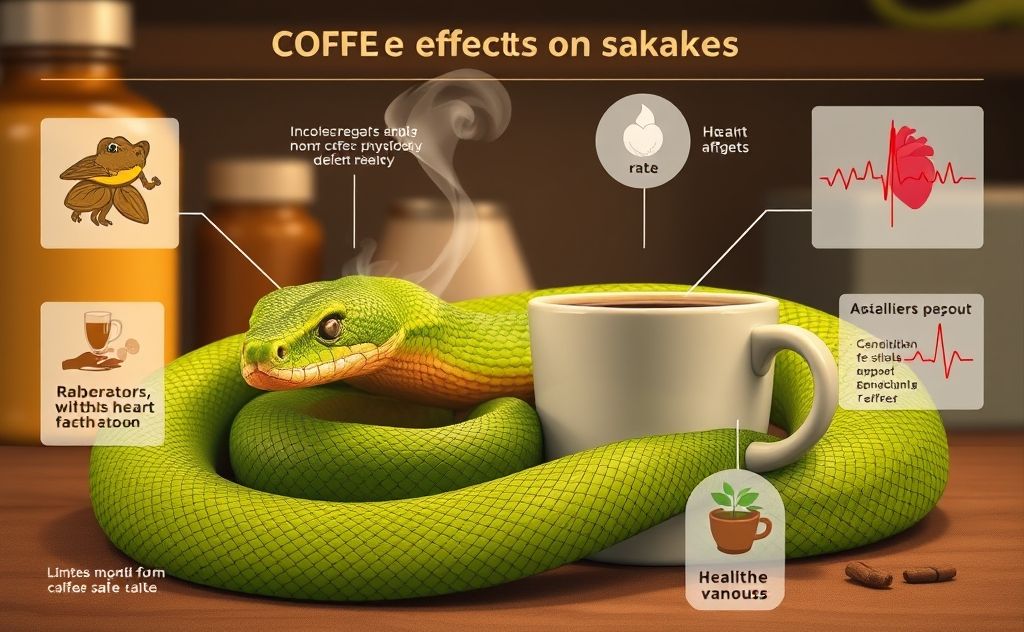 Coffee effects on snakes health and behavior