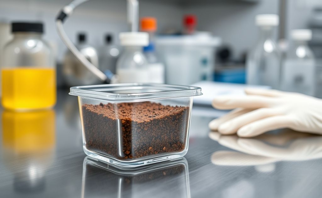 Coffee ground stool in a clinical setting