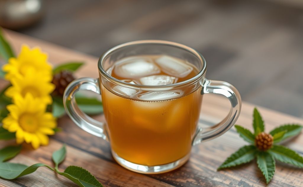 Cold herbal tea enjoyed in Paraguay's culture