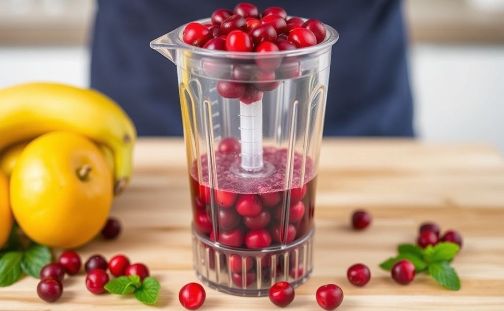 Cold press blender for cranberry juice extraction