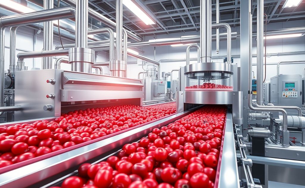 Cold-press extraction of cranberry juice technology