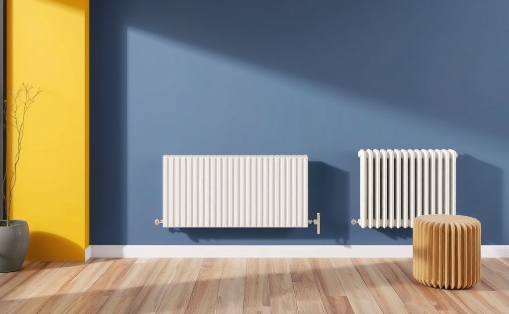 Color contrasts enhance modern heater design