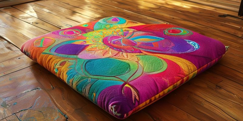 Colorful%20meditation%20cushion%20with%20vibrant%20chakra%20symbols%20on%20a%20wooden%20floor