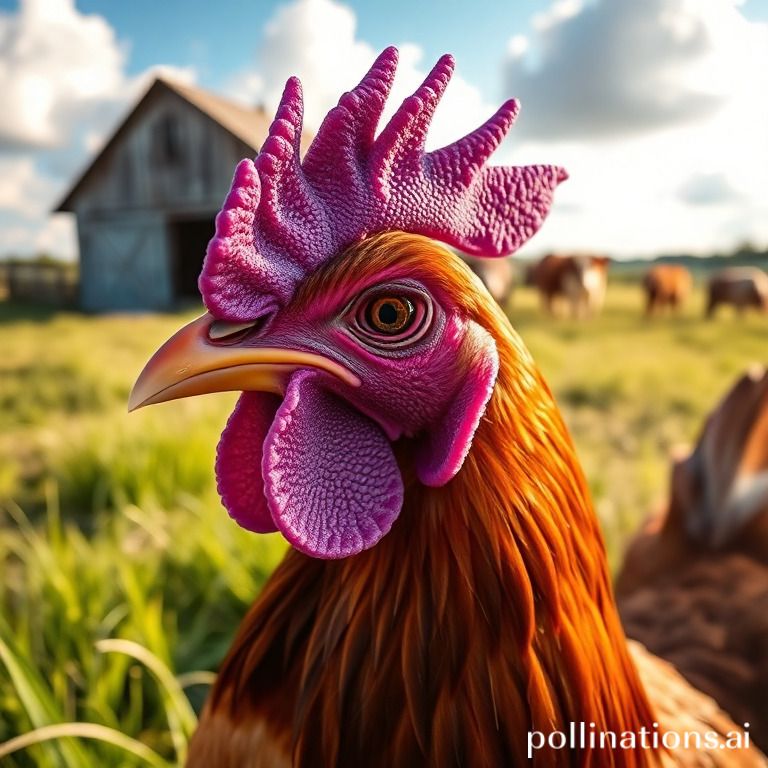 Purple chicken comb causes