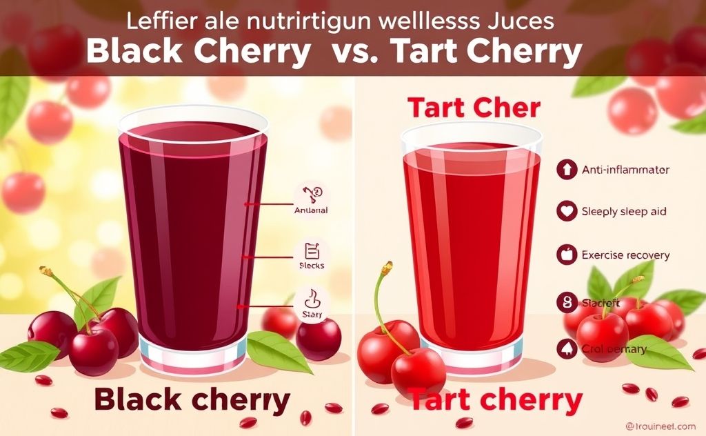 Compare Black Cherry and Tart Cherry Juice benefits