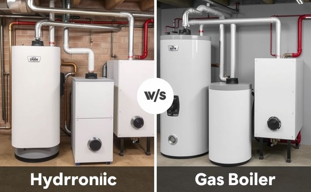 Compare Hydronic and Gas Boilers side by side