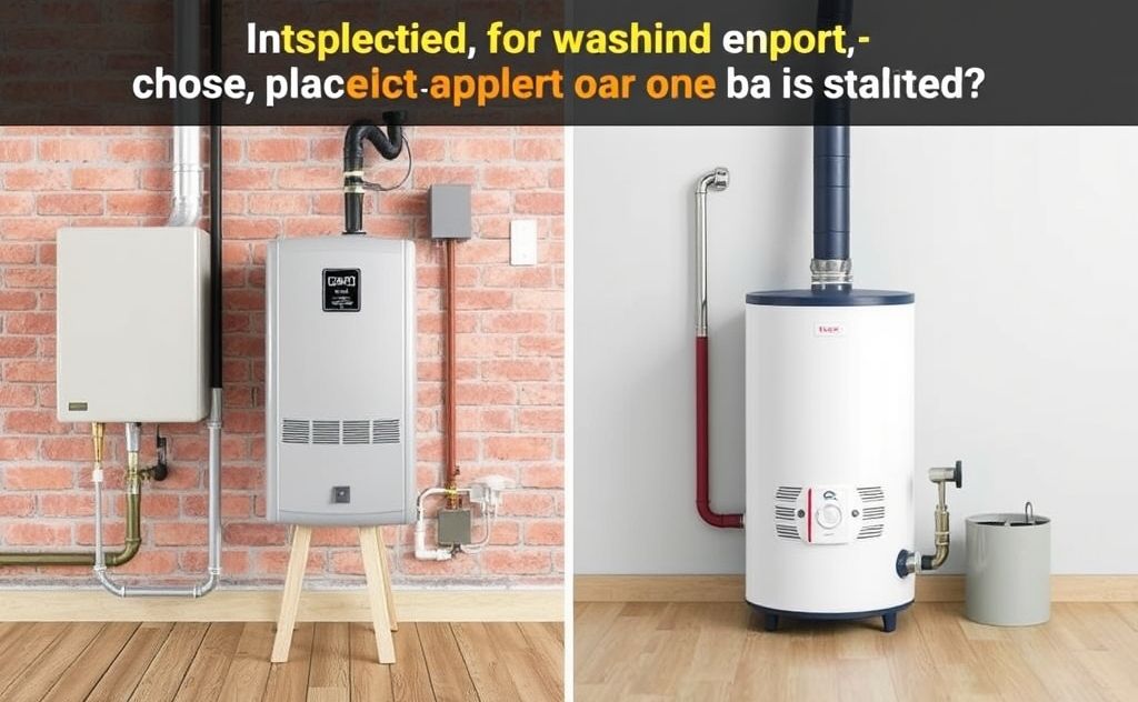 Compare electric and gas heater installation differences