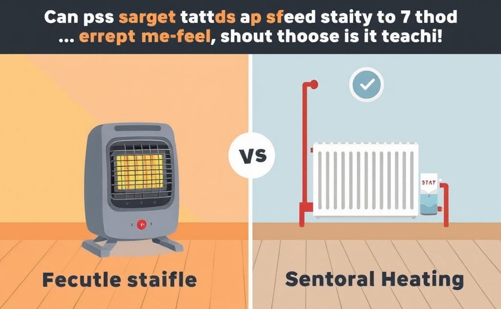Compare energy use of space heater vs central heating