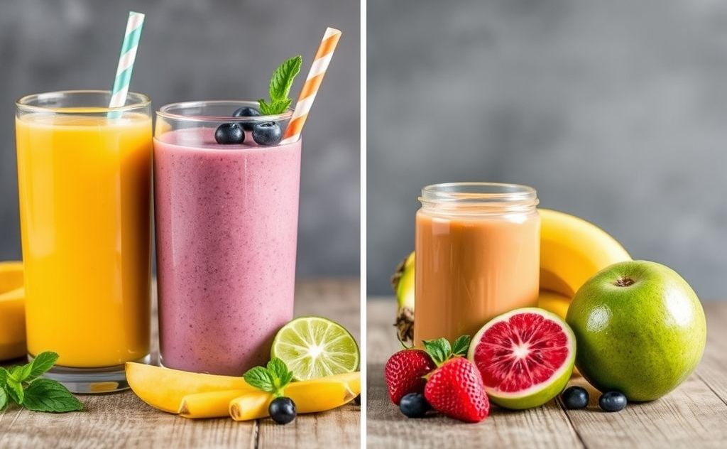 Compare fiber in smoothies and whole fruit