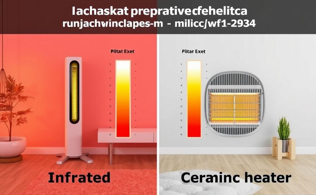 Compare infrared and ceramic heater efficiency
