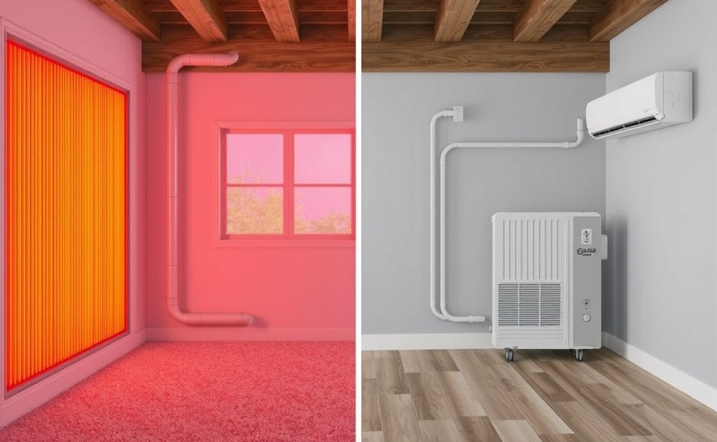 Compare radiant and forced air heating systems