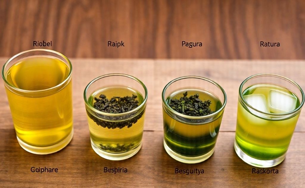 Compare the unique qualities of different green teas