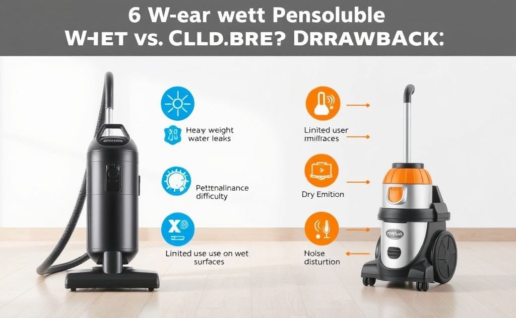 Compare wet and dry vacuum cleaner drawbacks