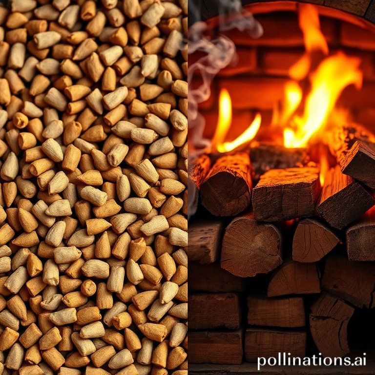 Comparison between pellets and firewood