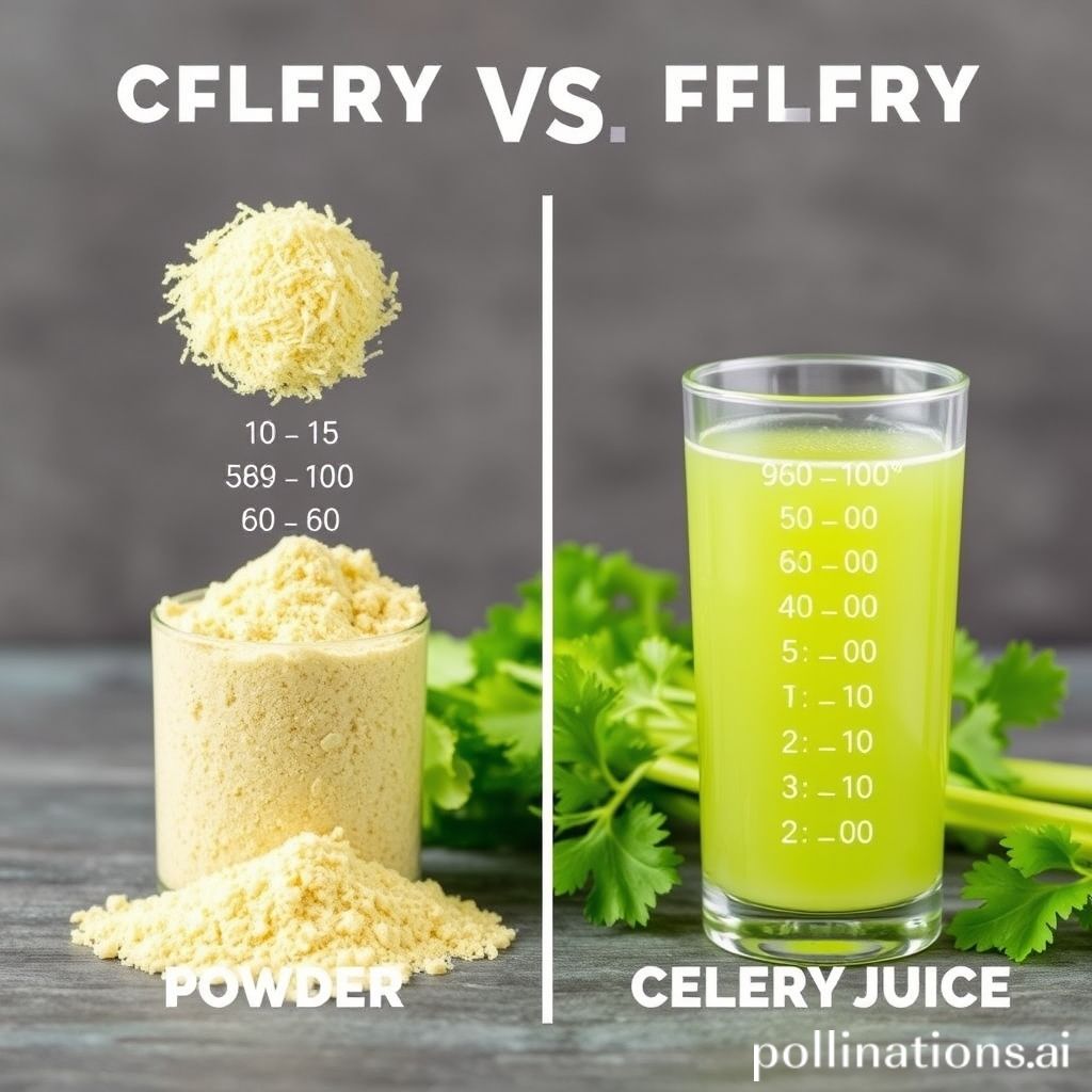 Nutritional Content Comparison: Celery Powder vs Fresh Celery Juice