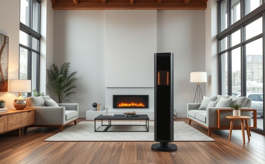 Contemporary heater as a focal decorative piece