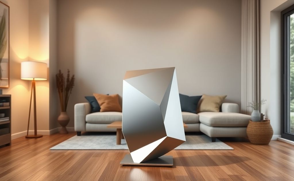 Contemporary heater as room focal point