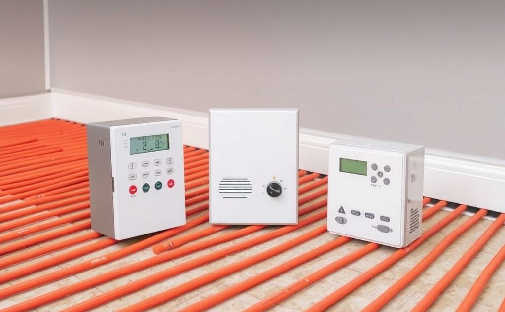 Control devices for efficient underfloor heating systems
