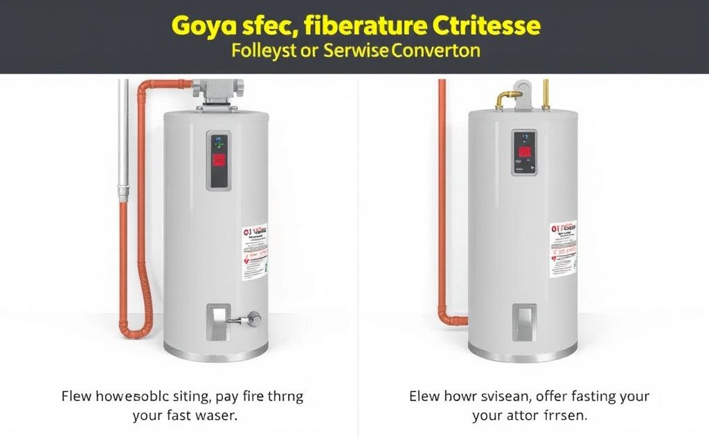 Conversion steps for gas water heater propane