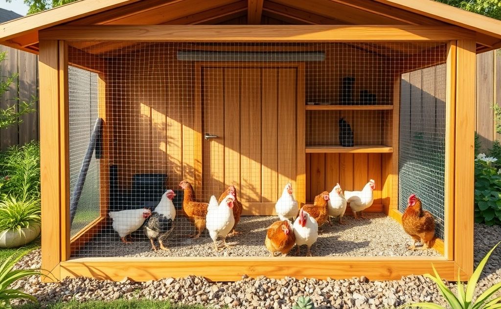 Coop size for ten chickens 40 to 60 square feet