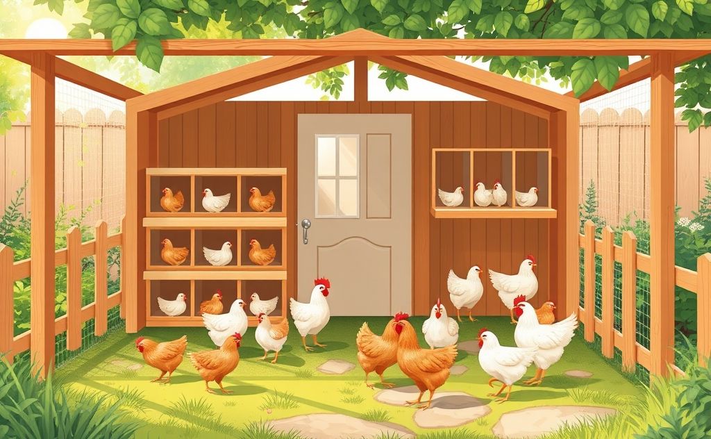 Coop size guide for 10 happy chickens