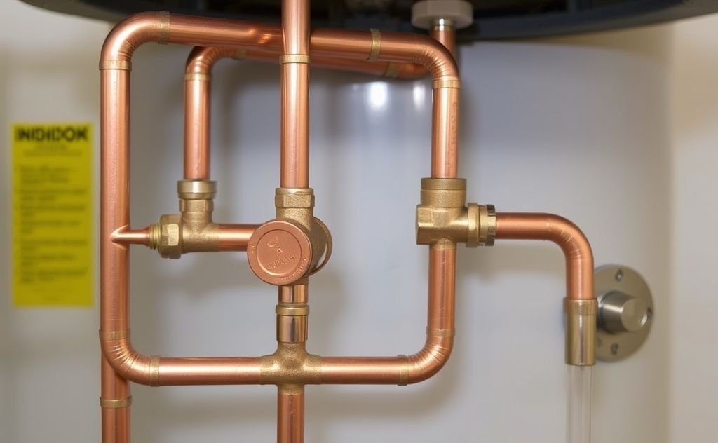 Copper components in a water heater system
