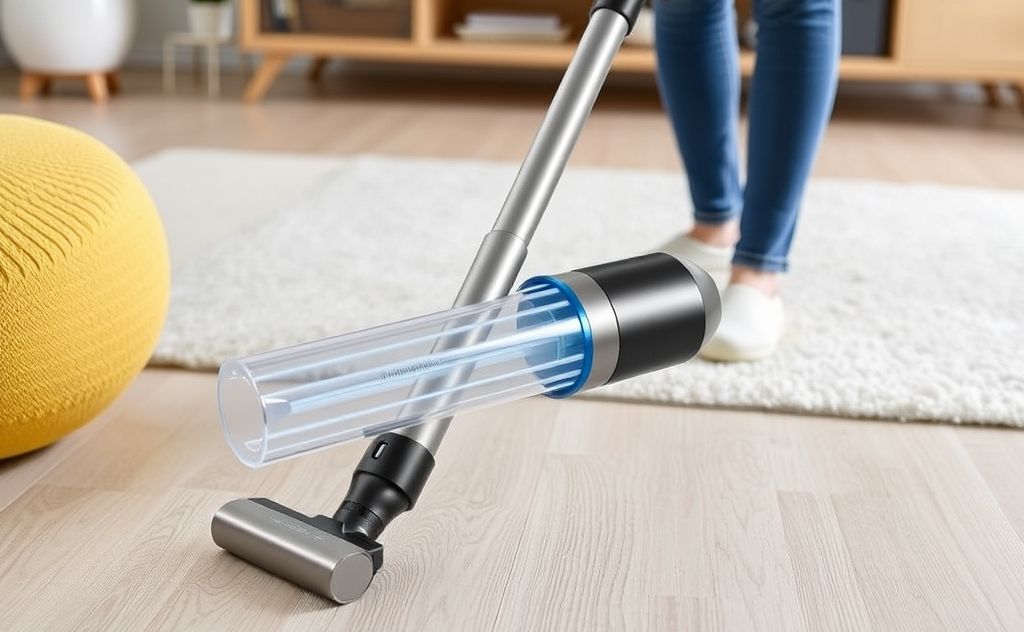 Cordless vacuum with HEPA filter for better battery.