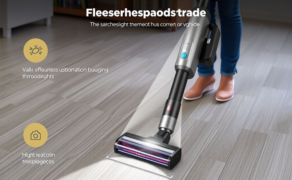 Cordless vacuum with LED headlights features guide