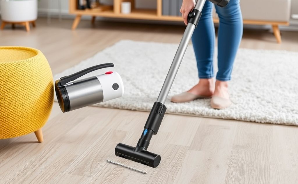 Cordless vacuum with large dustbin capacity