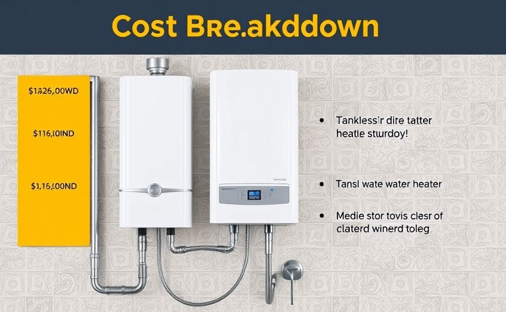 Cost breakdown for tankless water heater installation