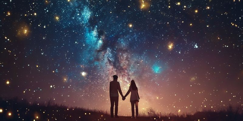 Yıldızların Altında El Ele Tutan Çift