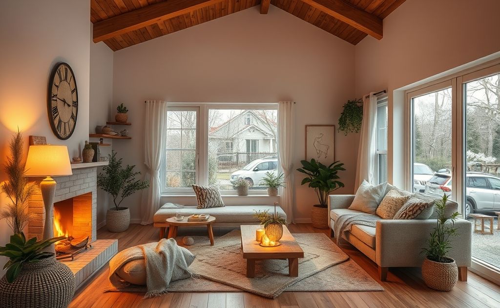 Cozy home with warm atmosphere and energy savings